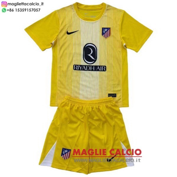 nuova portiere magliette atletico madrid set completo uomo 2025-2026 giallo